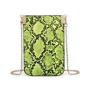 Snake Tie Dyed Mobile Phone Bag Single Shoulder Chain (Option: Fluorescent Green Snake)