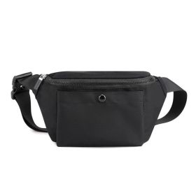 Trendy Chest Bag Women's Casual Fashion Simple Waist Bag Waterproof Cashier Mobile Phone Bag (Color: Black)