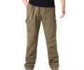 Men Multi-Pocket Outdoor Elastic Waist Cargo Pants