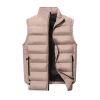 Men's Cotton Vest Stand Collar Warm Autumn&Winter Zipper Waistcoat