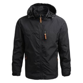 Men Windbreaker Military Field Jackets Outerwear Mens Winter Autumn Waterproof Flight Pilot Coat Hoodie Men Hunting Army Clothes (Color: Negro, size: M)