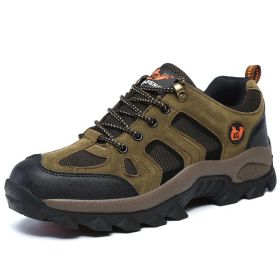 Waterproof Mens Hiking Sneakers Mountain Climbing Shoes Men Outdoor Trekking Sport Shoes Men Non-Slip Hunting Trekking Boots (Color: Dark Grey, size: 43)