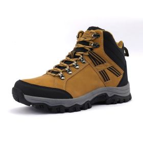 Waterproof Hiking Boots Men Autumn Winter Non-slip Lightweight Breathable Hiking Shoe Outdoor Trekking Hiking Shoes Hunting Shoe (Color: B2027-Y, size: 39)