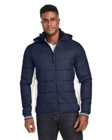 Men's Nautical Mile Puffer Packable Jacket - BLACK/ ANTQ WHT - S (Color: NT NVY/ ANTQ WHT, size: 4XL)