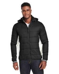 Men's Nautical Mile Puffer Packable Jacket - BLACK/ ANTQ WHT - S (Color: BLACK/ ANTQ WHT, size: 3XL)