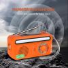 Emergency Radio Hand Crank Solar; Portable Weather Radio With AM/FM/WB/NOAA; Bright Flashlight; SOS Alarm; Reading Lamp; 2000mAh Cell Phone Charger Fo