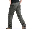 Men Multi-Pocket Outdoor Elastic Waist Cargo Pants