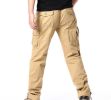 Men Multi-Pocket Outdoor Elastic Waist Cargo Pants