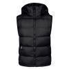 Men's Zipper Removable Hooded Padded Sleeveless Vest