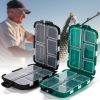 10 Compartment Bait Storage waterproof Box For Bait; Hooks Multipurpose Plastic Storage Box Fishing Tackle Accessories Box